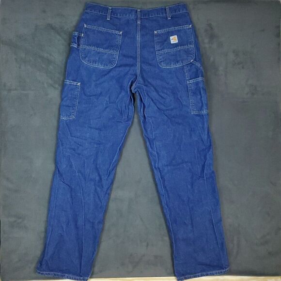 Carhartt FR Jeans Mens 36x36 Blue Denim Flame Resistant Workwear Pants CAT 2 - Picture 2 of 15